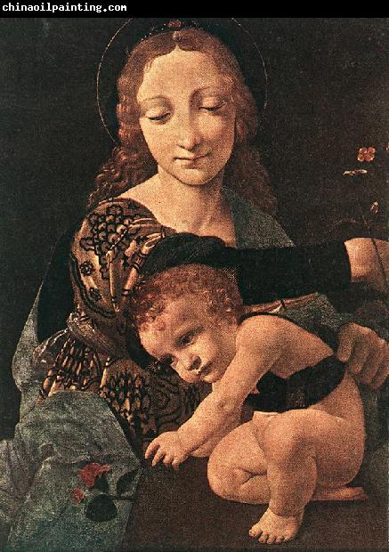 BOLTRAFFIO, Giovanni Antonio Virgin and Child with a Flower Vase (detail)