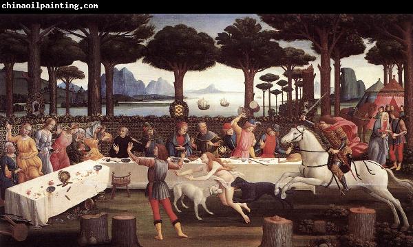 BOTTICELLI, Sandro The Story of Nastagio degli Onesti (third episode) fdgfd