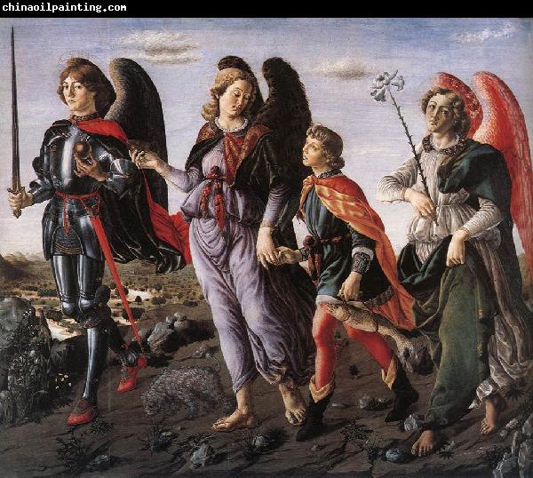 BOTTICINI, Francesco The Three Archangels with Tobias f