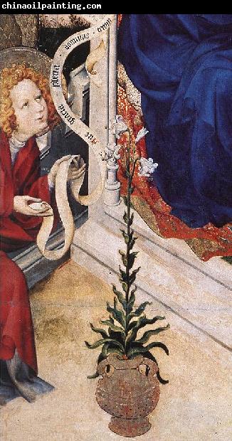 BROEDERLAM, Melchior The Annunciation (detail)  ff