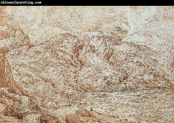 BRUEGEL, Pieter the Elder Landscape of the Alps