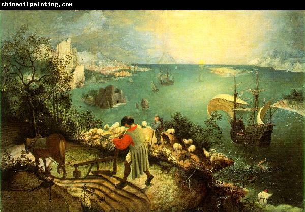 BRUEGEL, Pieter the Elder Landscape with the Fall of Icarus g