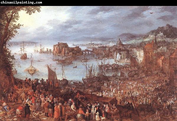 BRUEGHEL, Jan the Elder Great Fish-Market