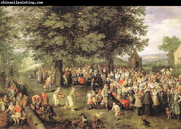 BRUEGHEL, Jan the Elder Wedding Banquet g