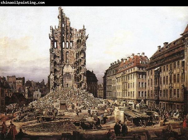 Bernardo Bellotto The Ruins of the Old Kreuzkirche in Dresden