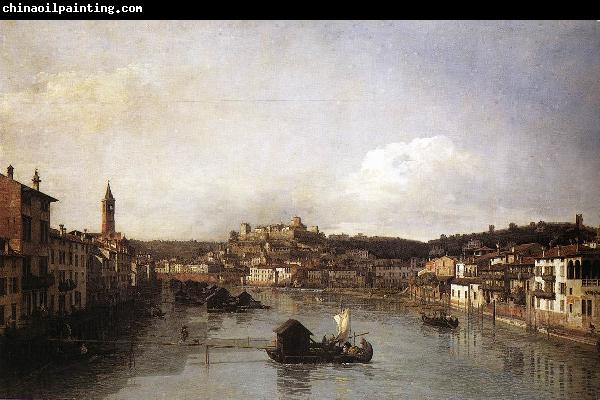 Bernardo Bellotto View of Verona and the River Adige from the Ponte Nuovo