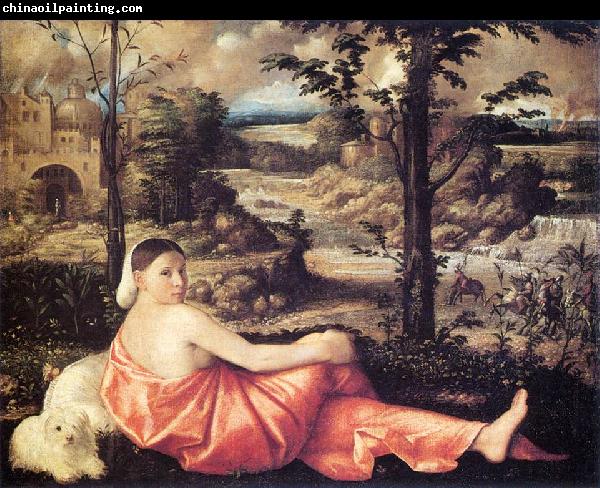 CARIANI Reclining Woman in a Landscape fd