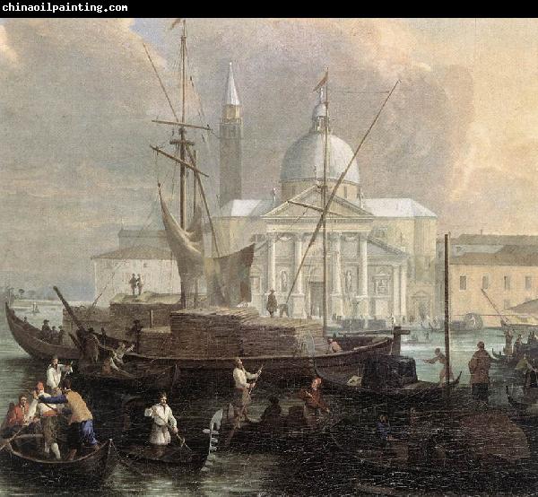 CARLEVARIS, Luca The Sea Custom House with San Giorgio Maggiore (detail) fg