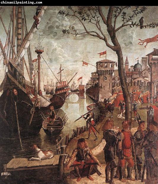 CARPACCIO, Vittore The Arrival of the Pilgrims in Cologne d