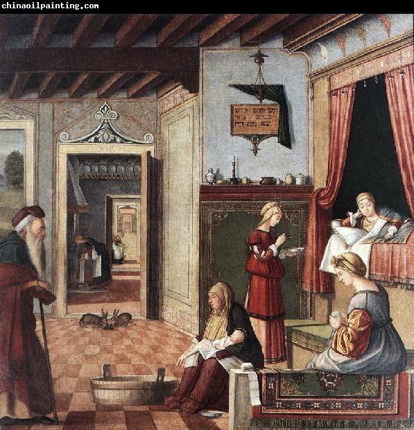 CARPACCIO, Vittore Birth of the Virgin fg