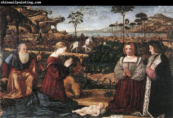 CARPACCIO, Vittore Holy Family with Two Donors