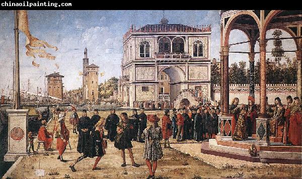 CARPACCIO, Vittore The Ambassadors Return to the English Court fg