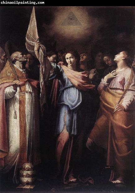 CAVAROZZI, Bartolomeo St Ursula and Her Companions with Pope Ciriacus and St Catherine of Alexandria g