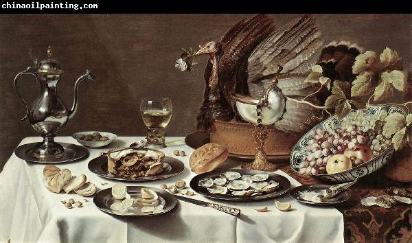 CLAESZ, Pieter Still-life with Turkey-Pie cg