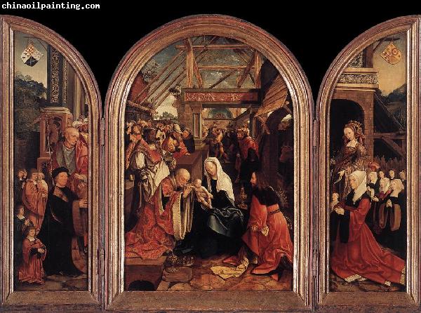 CORNELISZ VAN OOSTSANEN, Jacob Triptych of the Adoration of the Magi fd