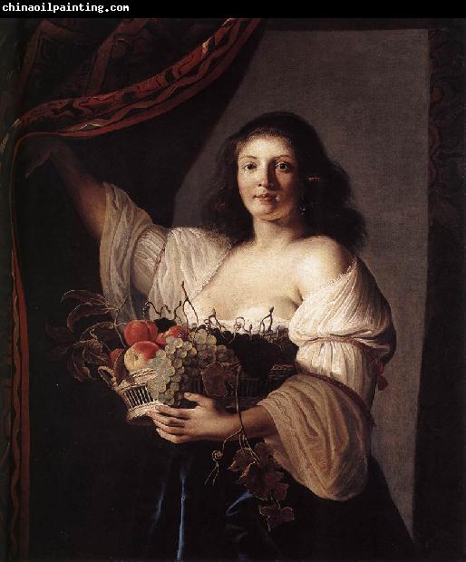 COUWENBERGH, Christiaen van Woman with a Basket of Fruit fgf