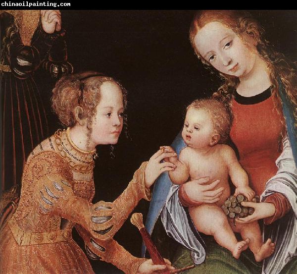 CRANACH, Lucas the Elder The Mystic Marriage of St Catherine (detail) fhg