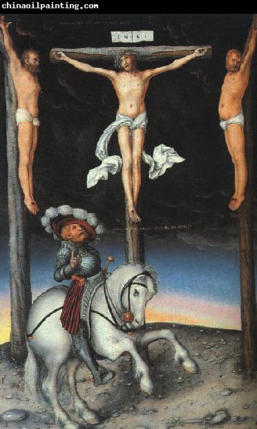 CRANACH, Lucas the Elder The Crucifixion with the Converted Centurion dfg