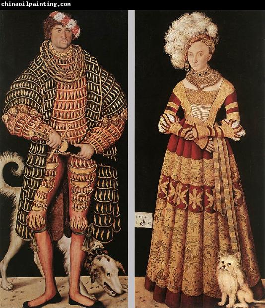 CRANACH, Lucas the Elder Portraits of Henry the Pious, Duke of Saxony and his wife Katharina von Mecklenburg dfg