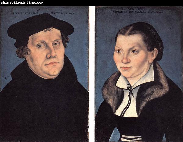 CRANACH, Lucas the Elder Diptych with the Portraits of Luther and his Wife df