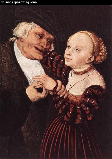 CRANACH, Lucas the Elder Old Man and Young Woman hgsw