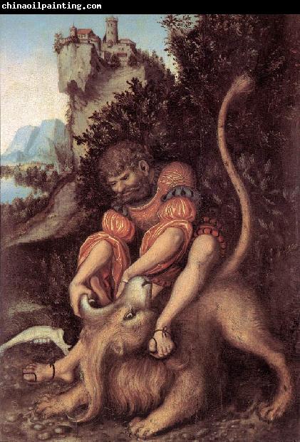 CRANACH, Lucas the Elder Samson s Fight with the Lion