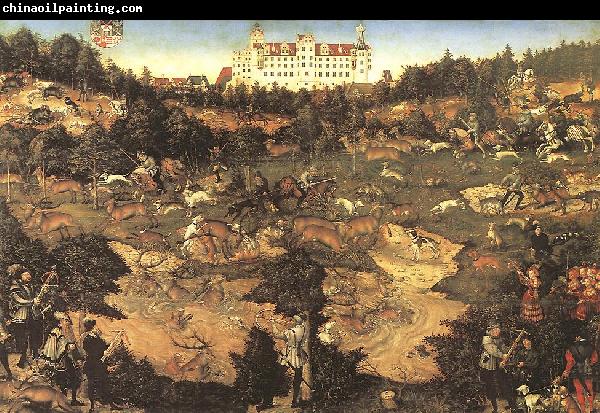 CRANACH, Lucas the Elder Hunt in Honour of Charles V at the Castle of Torgau ghj