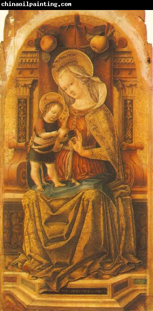 CRIVELLI, Carlo Virgin and Child Enthroned sdf