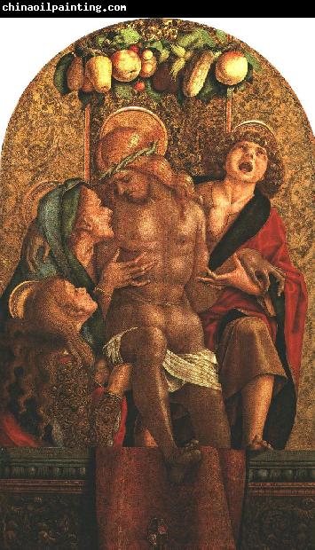 CRIVELLI, Carlo Lamentation over the Dead Christ fdg