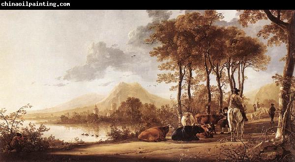 CUYP, Aelbert River Landscape fdgs