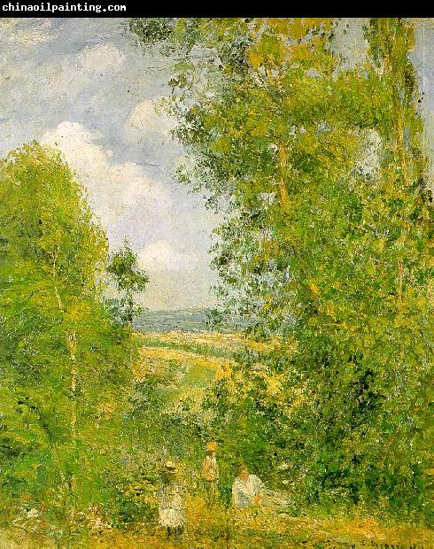 Camille Pissaro Resting in the Woods at Pontoise