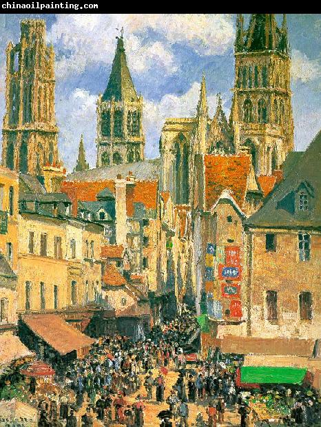 Camille Pissaro The Old Market Town at Rouen