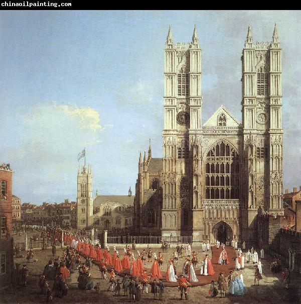 Canaletto London: Westminster Abbey, with a Procession of Knights of the Bath  f