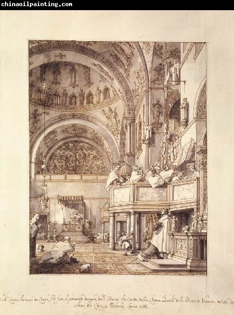 Canaletto San Marco: the Crossing and North Transept, with Musicians Singing df