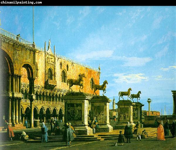 Canaletto Capriccio, The Horses of San Marco in the Piazzetta