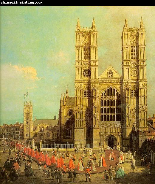 Canaletto Westminster Abbey with a Procession of the Knights of Bath