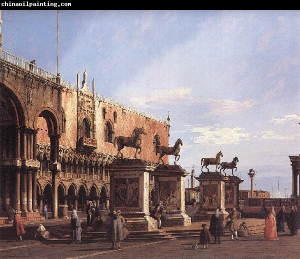 Canaletto Capriccio: The Horses of San Marco in the Piazzetta