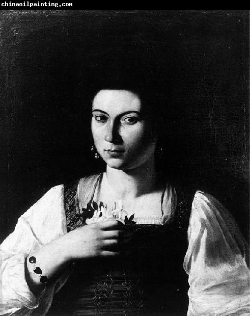 Caravaggio Portrait of a Courtesan fg