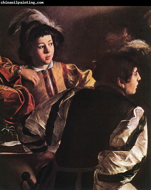 Caravaggio The Calling of Saint Matthew (detail) urt