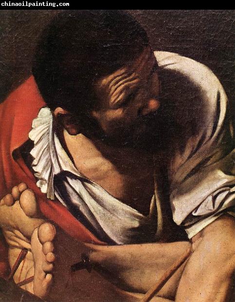 Caravaggio The Crucifixion of Saint Peter (detail) fdg