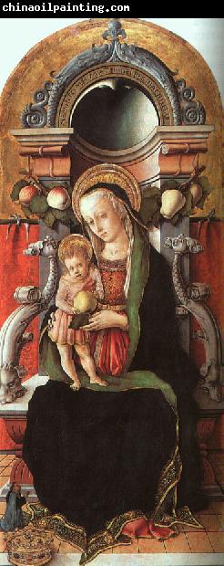 Carlo Crivelli Madonna and Child Enthroned with a Donor