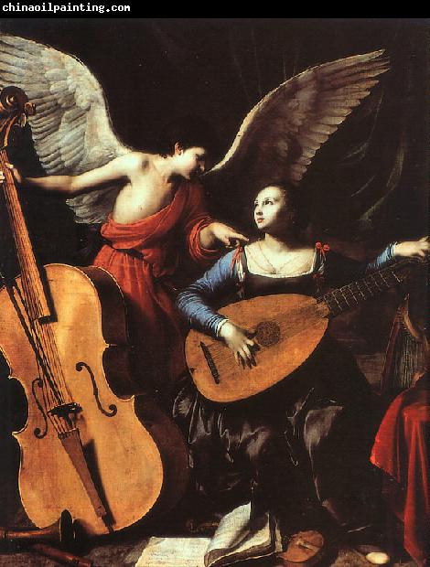 Carlo Saraceni St.Cecelia with an Angel