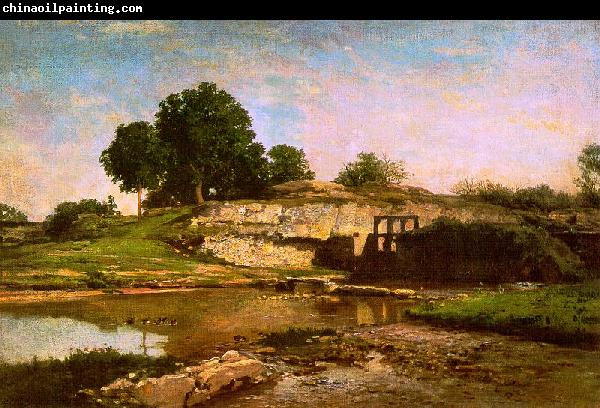 Charles Francois Daubigny The Flood Gate at Optevoz