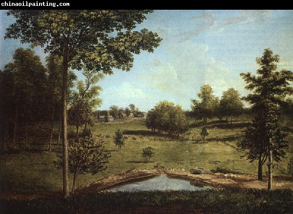 Charles Wilson Peale Landscape Looking Towards Sellers Hall from Mill Bank