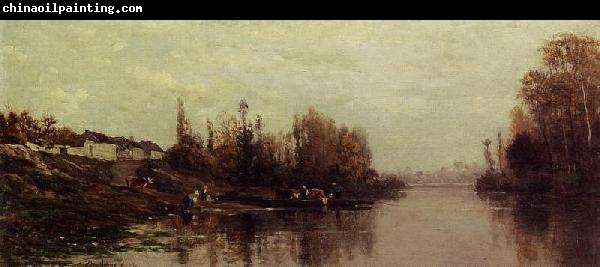 Charles-Francois Daubigny Ferry at Glouton