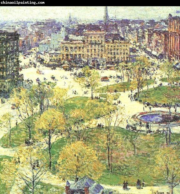 Childe Hassam Union Square in Spring