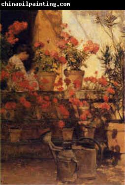 Childe Hassam Geraniums