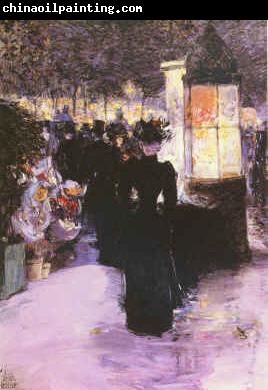 Childe Hassam A Paris Nocturne