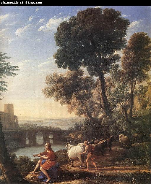 Claude Lorrain Landscape with Apollo Guarding the Herds of Admetus dsf