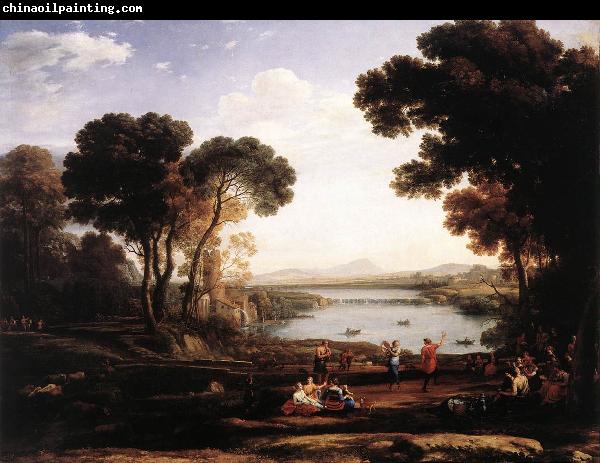 Claude Lorrain Landscape with Dancing Figures (The Mill) vg